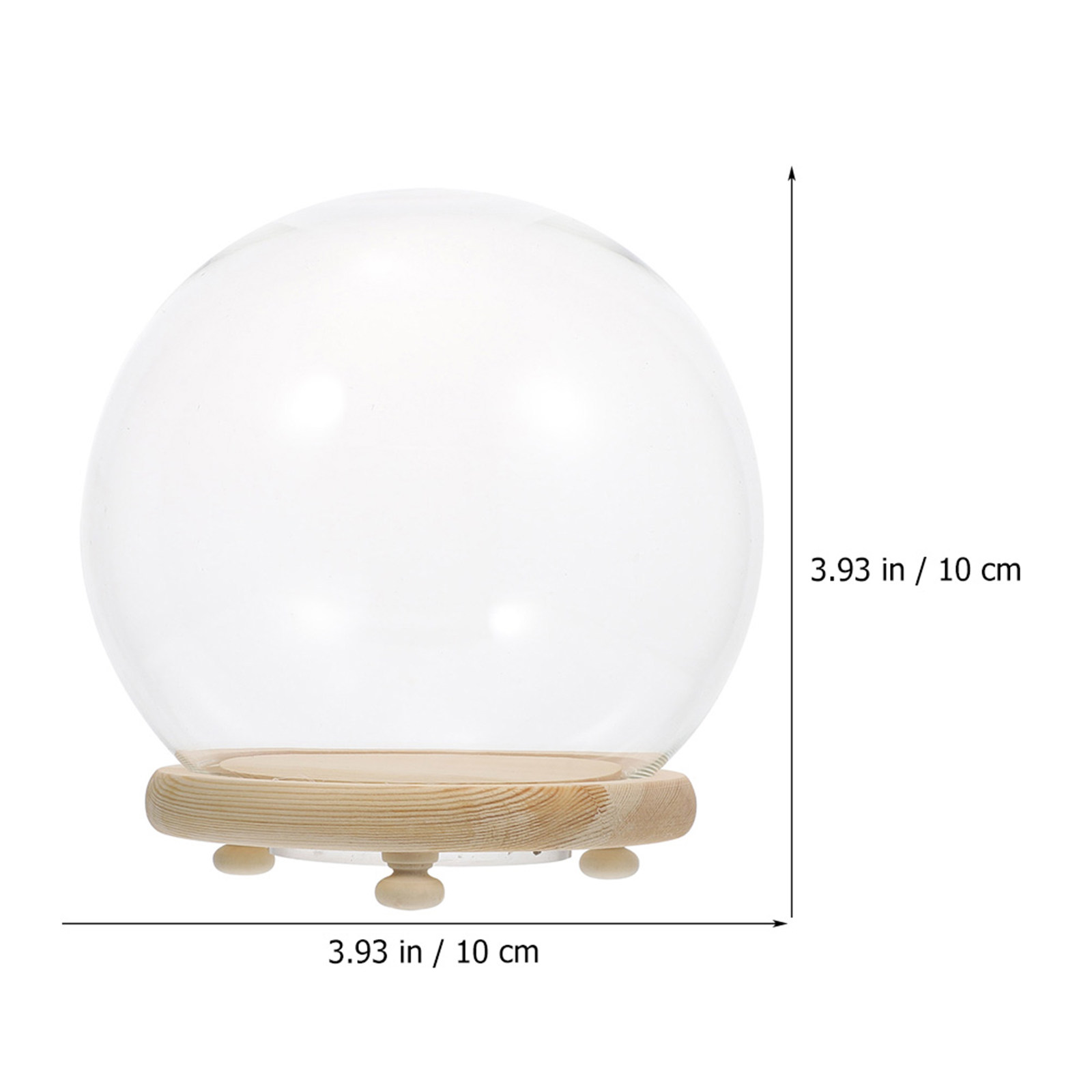 Glazen koepelvormige vitrine v - Plastic Dome Clear recensie en prijs